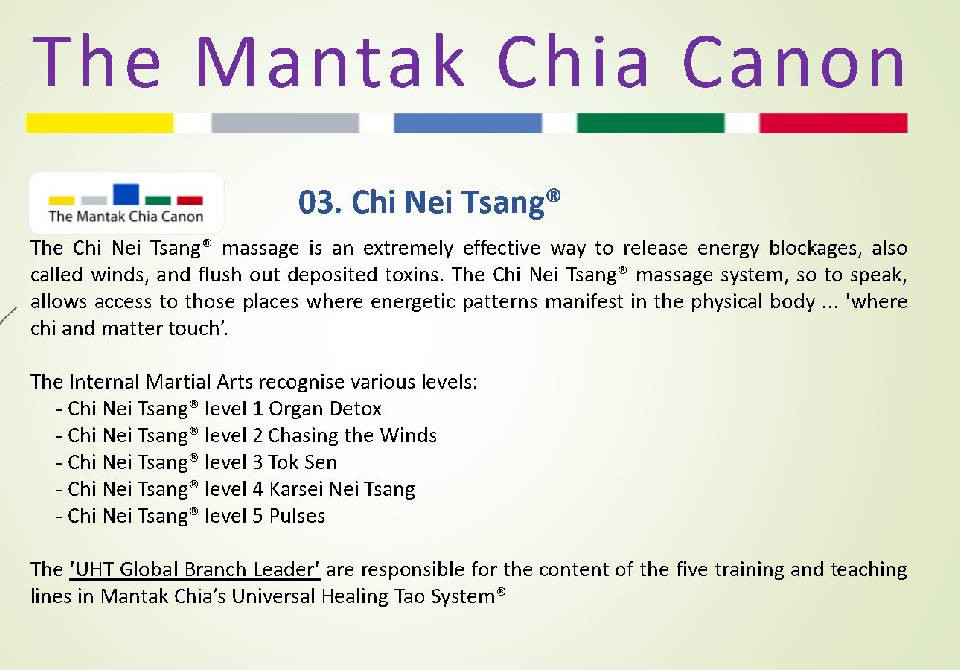 The third Healing Art: Chi Nei Tsang<sup>®</sup> (color code blue)