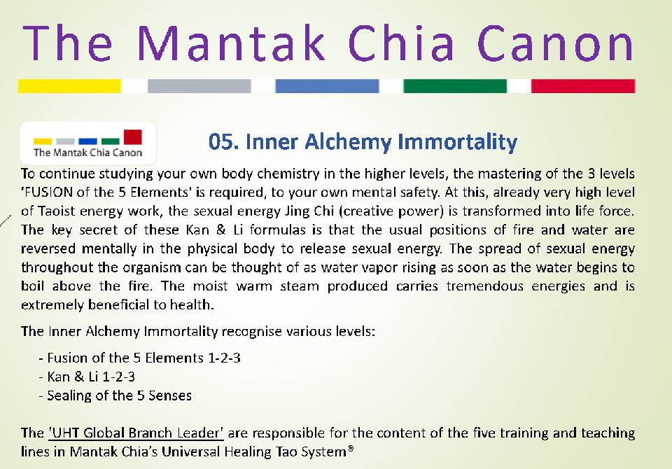 The fifth Healing Art: Inner Alchemy Immortality (color code red)